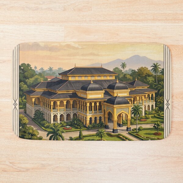 Item preview, Medan Indonesia Vintage Travel Illustration designed and sold by Bomax121.