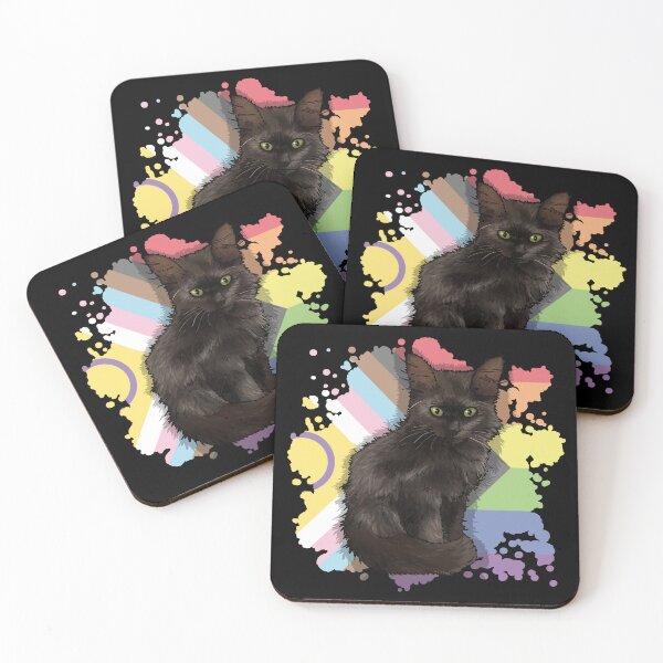 Item preview, Progress Pride Kitten designed and sold by Art by Veya.