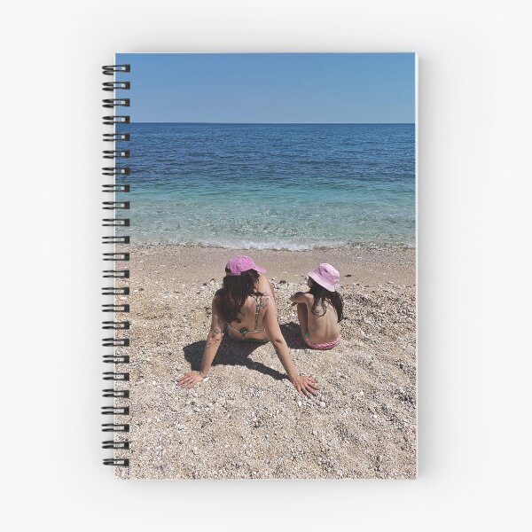 Item preview, Mother and Daughter Watching the Sea - Pink Beach Hats Summer Vibes designed and sold by EpicVistas.