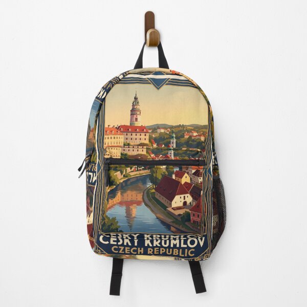Item preview, Cesky Krumlov Czech Vintage Travel Illustration designed and sold by Bomax121.