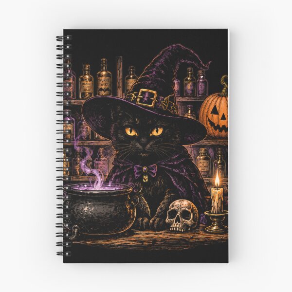 Item preview, Black Cat Witch Potion Halloween Vintage Gothic Cauldron Design designed and sold by JessArty ⭐⭐⭐⭐⭐.