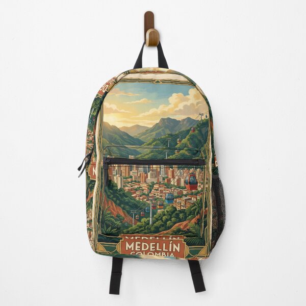 Item preview, Medellin Colombia Vintage Travel Illustration designed and sold by Bomax121.