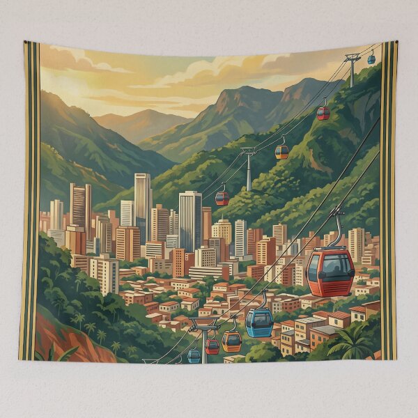Item preview, Medellin Colombia Vintage Travel Illustration designed and sold by Bomax121.