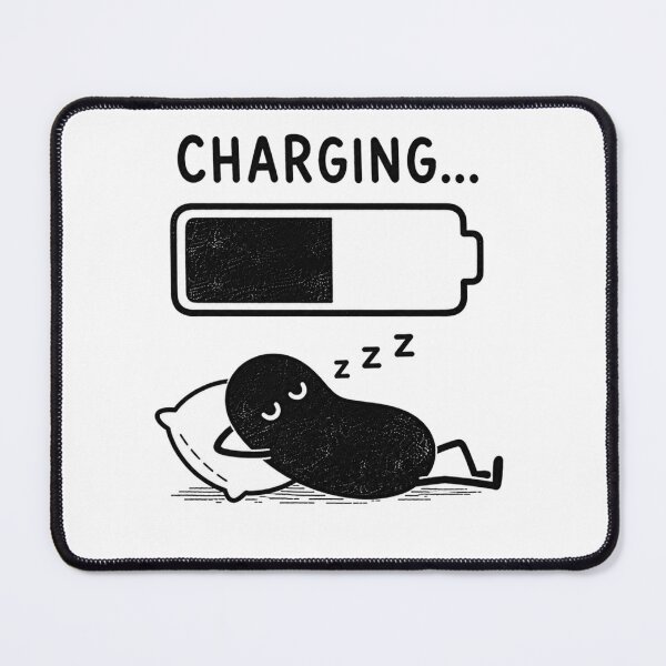 Item preview, "Charging..." Sleepy Character Funny Illustration designed and sold by Bartas2026.