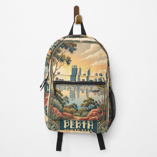 Item preview, Perth Australia Vintage City Travel Illustration designed and sold by Bomax121.