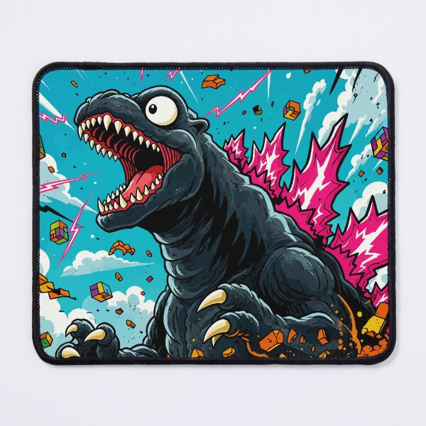 Item preview, Retro Kaiju Monster City Rampage Neon Comic Pop Art Graphic designed and sold by The Upside Down.