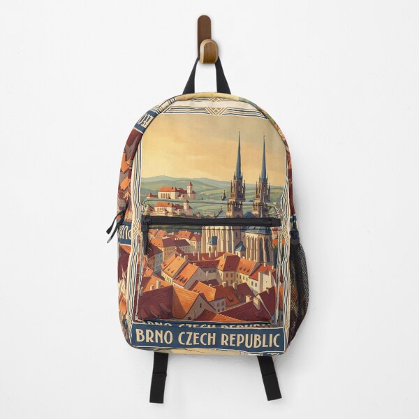 Item preview, Brno Czech Republic Vintage Travel Illustration designed and sold by Bomax121.