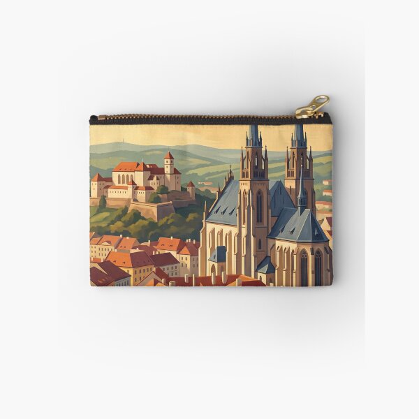 Item preview, Brno Czech Republic Vintage Travel Illustration designed and sold by Bomax121.