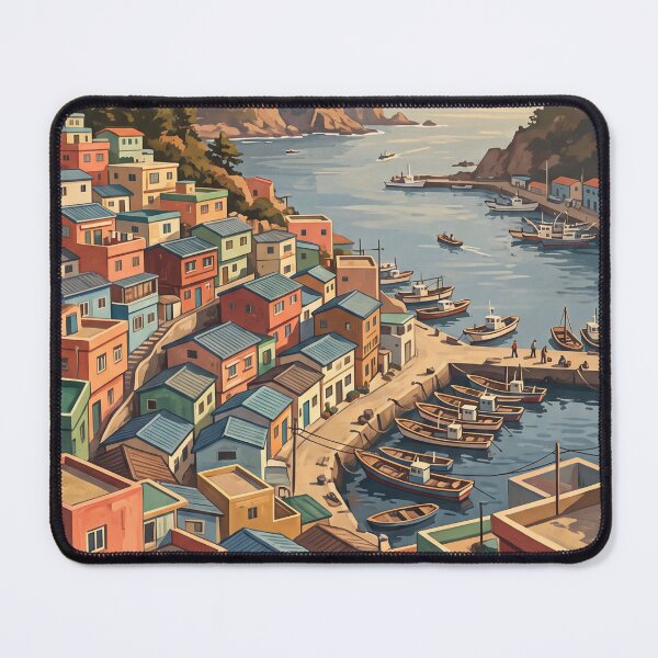 Item preview, Busan South Korea Vintage Coastal Illustration designed and sold by Bomax121.