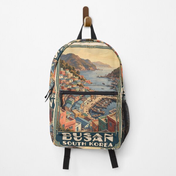 Item preview, Busan South Korea Vintage Coastal Illustration designed and sold by Bomax121.