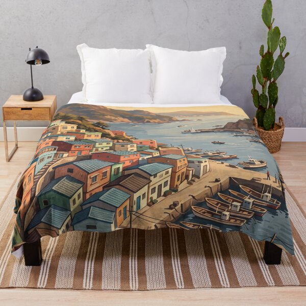 Item preview, Busan South Korea Vintage Coastal Illustration designed and sold by Bomax121.