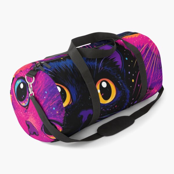 Item preview, Cosmic Galaxy Space Cats Neon Psychedelic Universe Graphic Art designed and sold by The Upside Down.