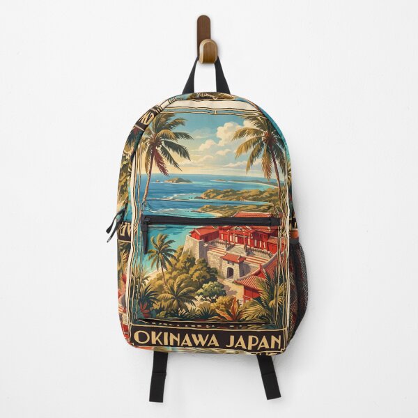 Item preview, Okinawa Japan Vintage Tropical Travel Illustration designed and sold by Bomax121.