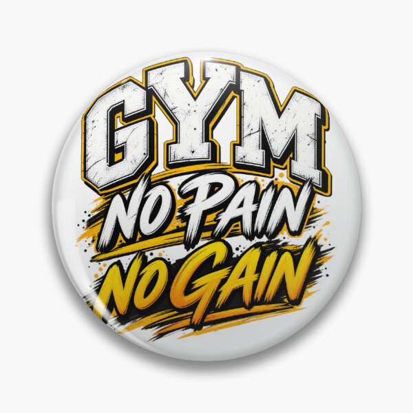 Item preview, GYM No Pain No Gain – Bold Motivational Workout Typography designed and sold by Public Nature View Places.