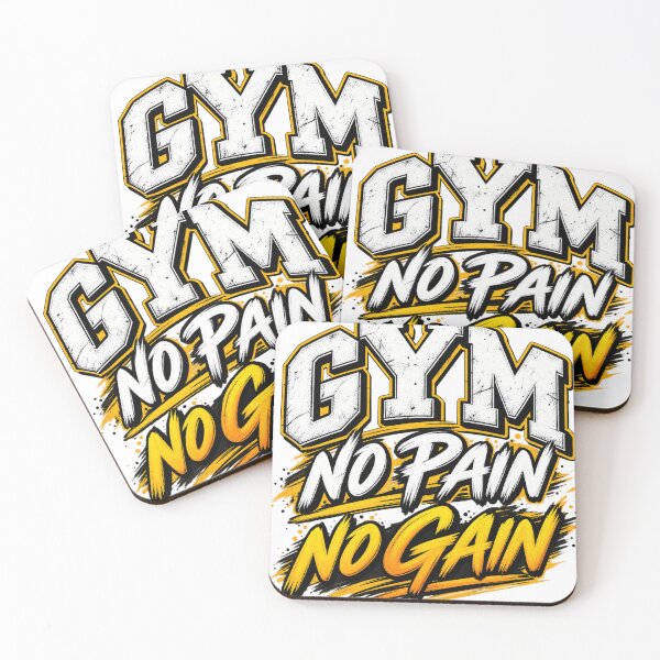 Item preview, GYM No Pain No Gain – Bold Motivational Workout Typography designed and sold by Public Nature View Places.