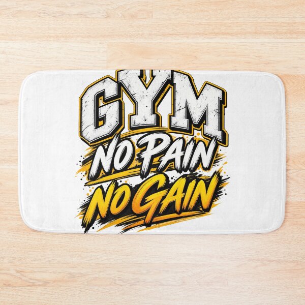 Item preview, GYM No Pain No Gain – Bold Motivational Workout Typography designed and sold by Public Nature View Places.
