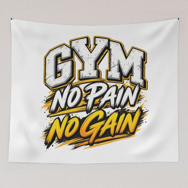 Item preview, GYM No Pain No Gain – Bold Motivational Workout Typography designed and sold by Public Nature View Places.