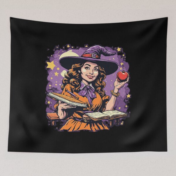 Item preview, Vintage Witch Teacher Retro School Magic designed and sold by emiliacreations.