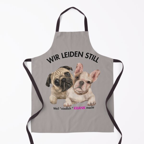 Item preview, "We suffer in silence – because cute makes you sick" | Statement shirt against cruel breeding | Pug & French Bulldog design designed and sold by MitMopsundHerz Rosinchens_Welt.