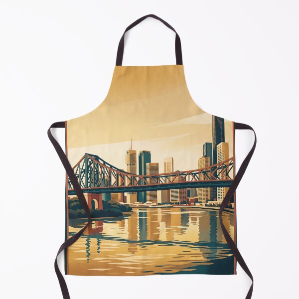 Item preview, Brisbane Australia Vintage Travel Illustration designed and sold by Bomax121.