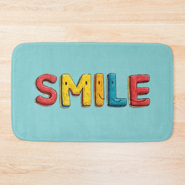 Item preview, Vibrant 3D "SMILE" Playful Typography Art Design designed and sold by SeJaa.