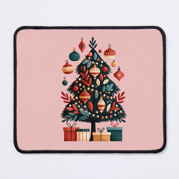 Item preview, Festive Retro Christmas Tree with Gifts designed and sold by colorful-white.