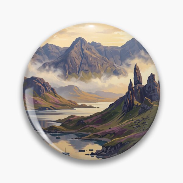Item preview, Isle of Skye Scotland Vintage Travel Illustration designed and sold by Bomax121.