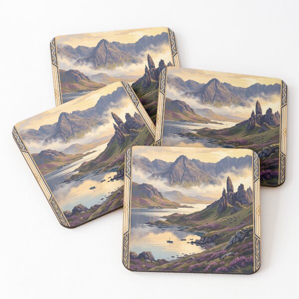 Item preview, Isle of Skye Scotland Vintage Travel Illustration designed and sold by Bomax121.