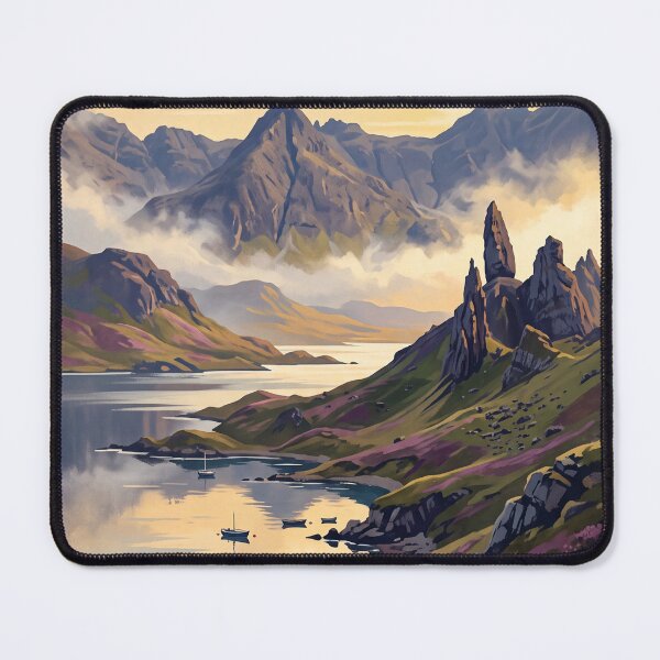 Item preview, Isle of Skye Scotland Vintage Travel Illustration designed and sold by Bomax121.