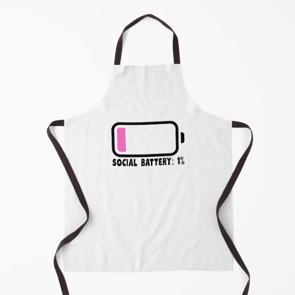 Item preview, Social Battery 1% Funny Introvert Quote designed and sold by jianina-alondra.