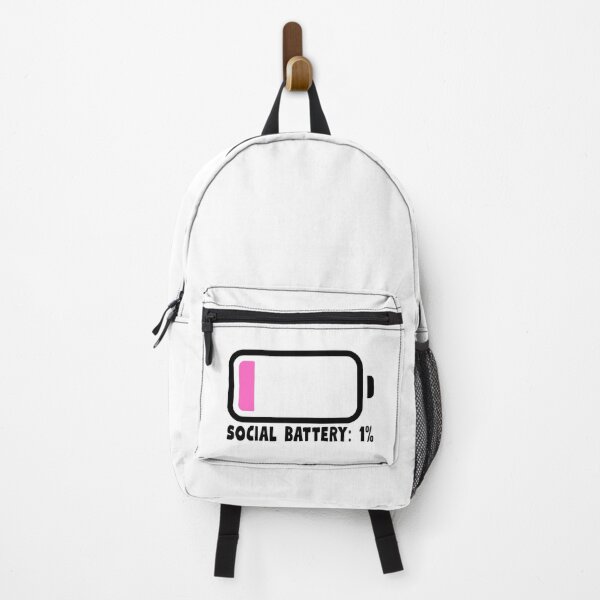 Item preview, Social Battery 1% Funny Introvert Quote designed and sold by jianina-alondra.