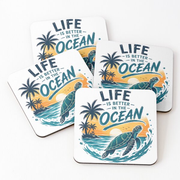 Item preview, Life Is Better In The Ocean Sea Turtle Sunset  designed and sold by Jaideep Walia.