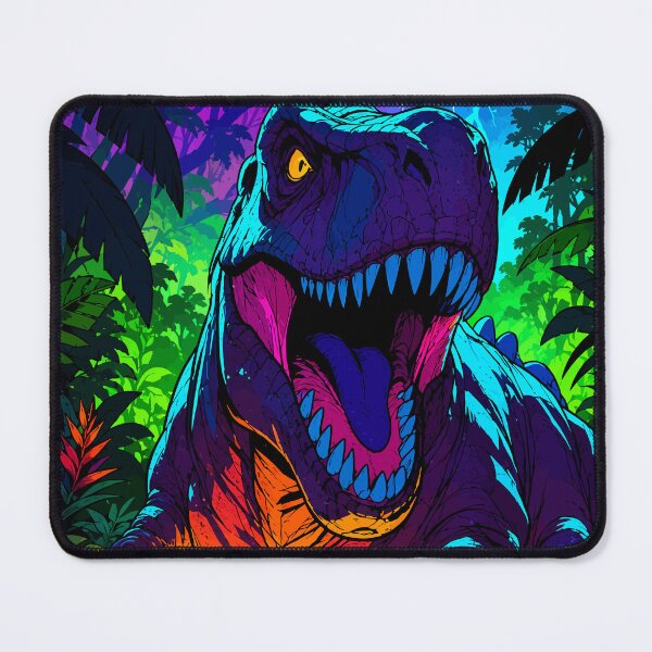 Item preview, Roaring Neon T-Rex Dinosaur Jungle Lightning Pop Art Graphic designed and sold by The Upside Down.