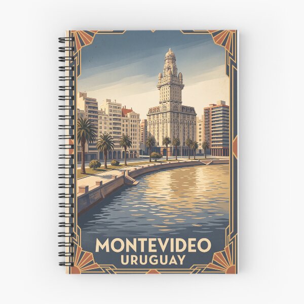 Item preview, Montevideo Uruguay Vintage Travel Illustration designed and sold by Bomax121.