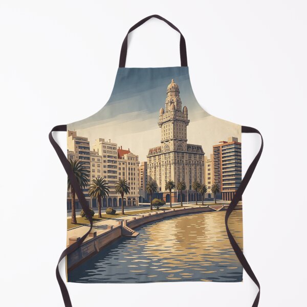 Item preview, Montevideo Uruguay Vintage Travel Illustration designed and sold by Bomax121.