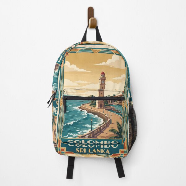 Item preview, Colombo Sri Lanka Vintage Coastal Illustration designed and sold by Bomax121.