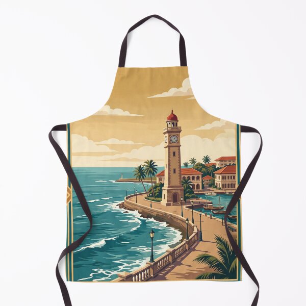 Item preview, Colombo Sri Lanka Vintage Coastal Illustration designed and sold by Bomax121.