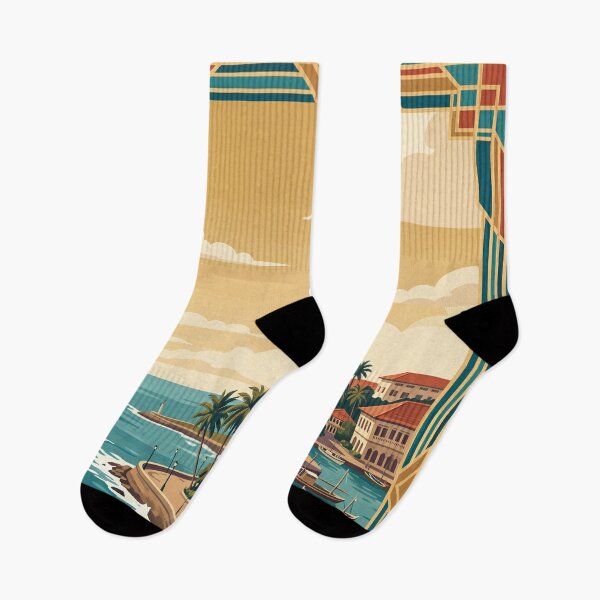 Item preview, Colombo Sri Lanka Vintage Coastal Illustration designed and sold by Bomax121.