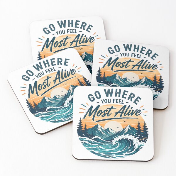 Item preview, Go Where You Feel Most Alive Nature & Ocean Waves   designed and sold by Jaideep Walia.