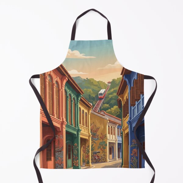 Item preview, Penang Malaysia Vintage Heritage Illustration designed and sold by Bomax121.