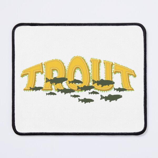 Item preview, Trout fishing illustration "Trout" with school of trout cruzing by. designed and sold by Art-Horizon.