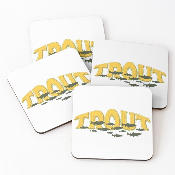Item preview, Trout fishing illustration "Trout" with school of trout cruzing by. designed and sold by Art-Horizon.