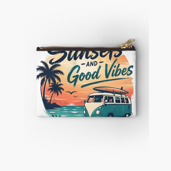 Item preview, Sunsets And Good Vibes Surf Camper Van   designed and sold by Jaideep Walia.