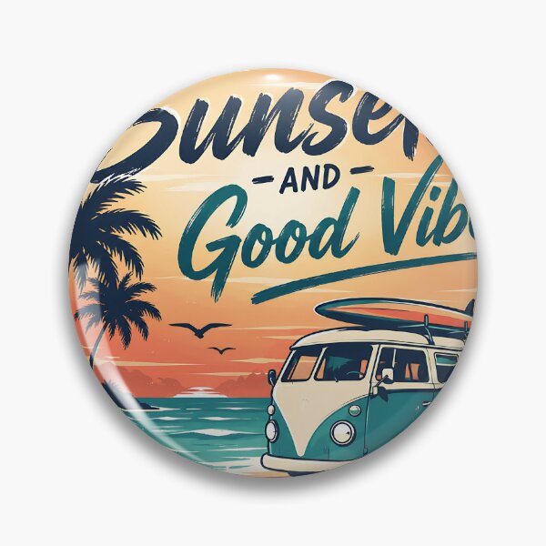 Item preview, Sunsets And Good Vibes Surf Camper Van   designed and sold by Jaideep Walia.
