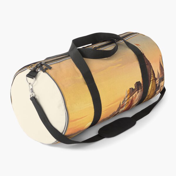Item preview, Varanasi India Vintage Ganges Travel Illustration designed and sold by Bomax121.