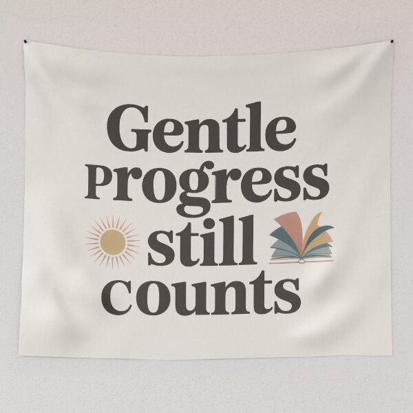 Item preview,  Gentle Progress Still Counts Study Quote  designed and sold by TrendMorphic.