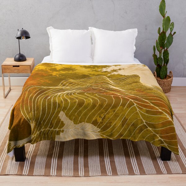 Item preview, Warm Abstract Waves — Golden Earthy Flow Art designed and sold by behappyandrelax.