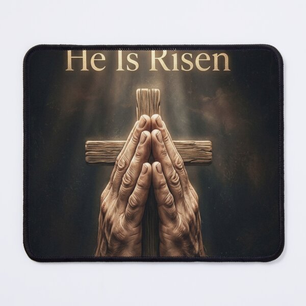 Item preview, He Is Risen – Praying Hands Easter Faith Poster designed and sold by @SHINTOSARTSTORE.