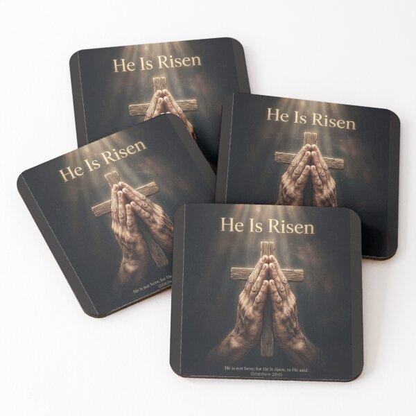 Item preview, He Is Risen – Praying Hands Easter Faith Poster designed and sold by @SHINTOSARTSTORE.