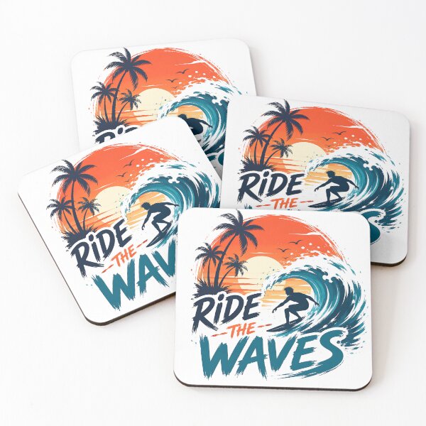 Item preview, Ride The Waves Surfing Sunset Vintage Typography  designed and sold by Jaideep Walia.
